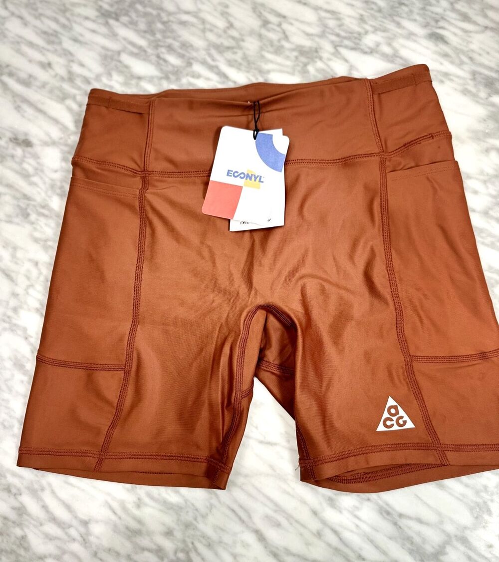 Nike ACG Dri-FIT ADV Mid-Rise 6" Biker tree Shorts Brown Women's L HJ0259 245